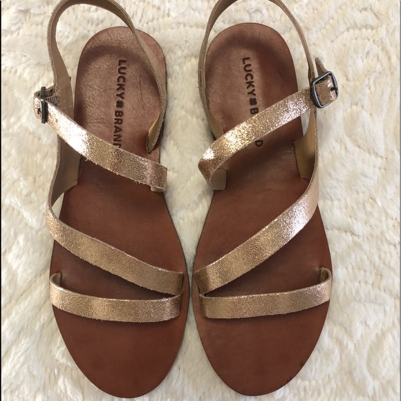 lucky brand gold sandals